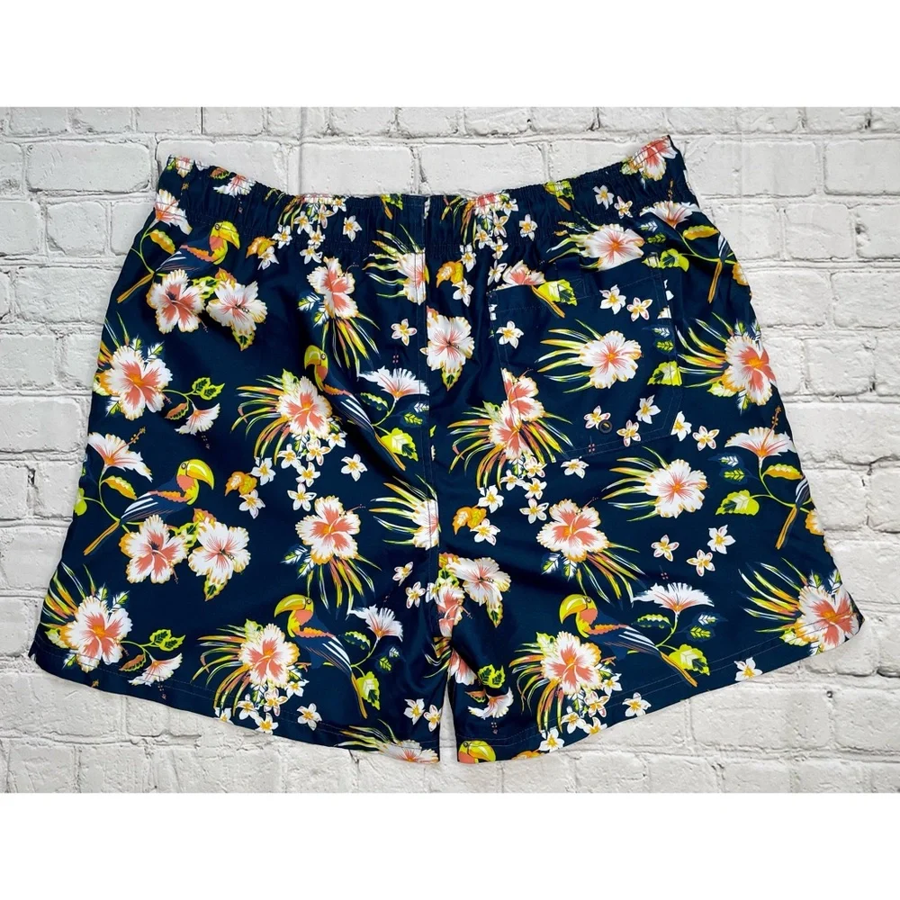 Men’s George Hawaiian Hibiscus Floral Swim Shorts